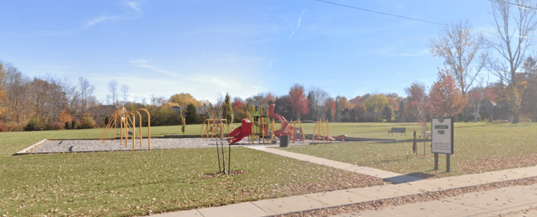 Picture of the playground equipment at Anderson Park taken from Google Street View