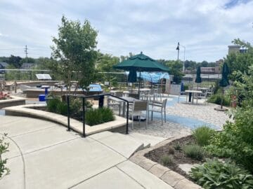 Picture of the interactive learning garden at the Kaukauna Public Library