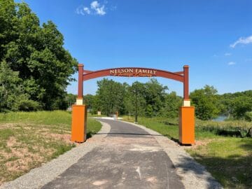 Picture of the archway at Nelson Family Heritage Crossing
