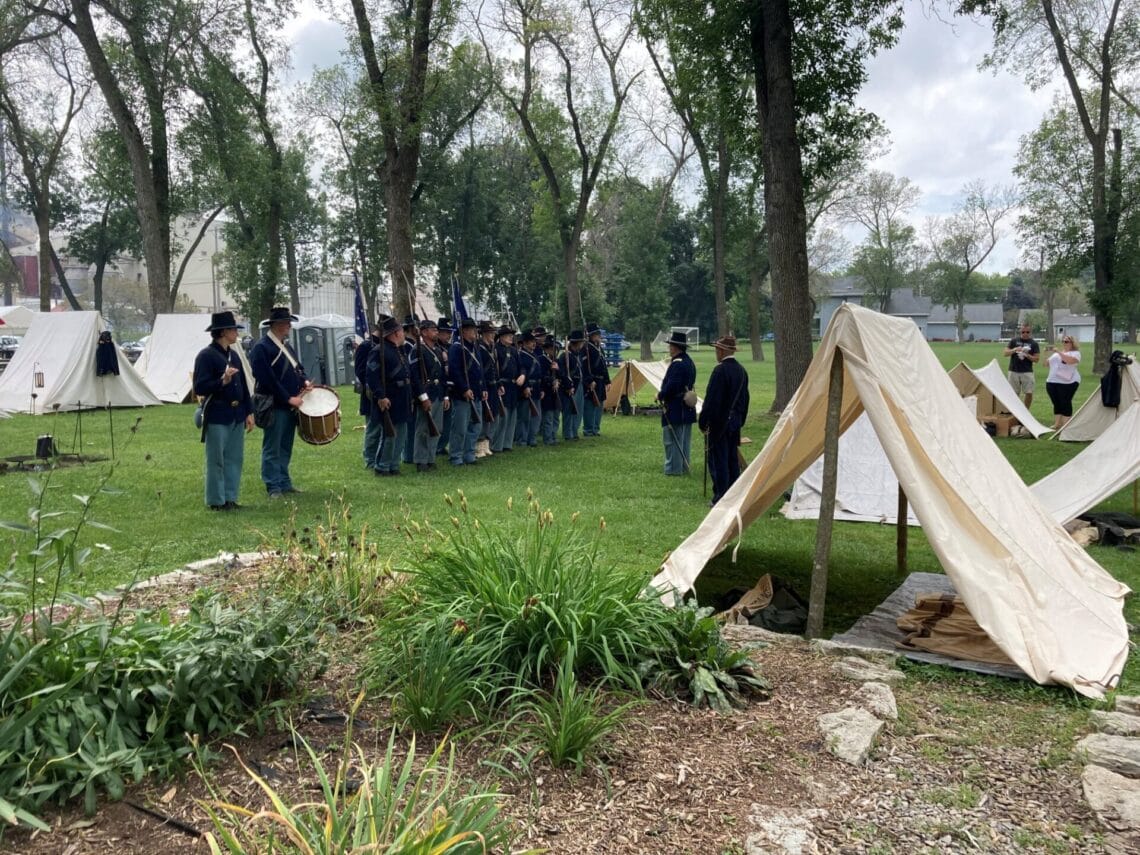 Civil War reenactors at Grignon