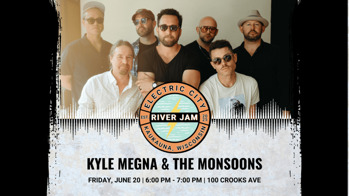 Promotional image for Kyle Megna and the Monsoons playing at Electric City River Jam