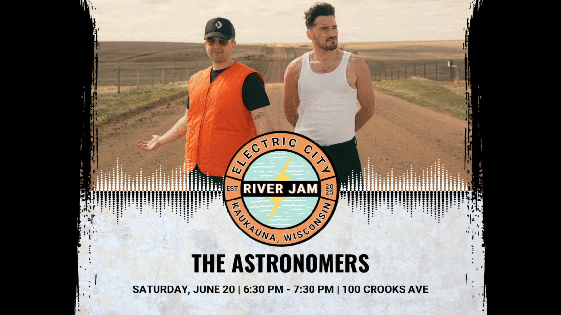 Promotional image for The Astronomers performing at Electric City River Jam June 20 from 6:30 PM - 7:30 PM at 100 Crooks Ave